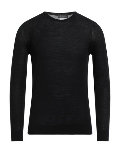 Arovescio Man Sweater Black Size 42 Merino Wool, Silk
