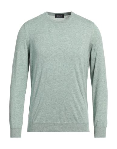 Drumohr Man Sweater Sage Green Size 44 Cotton, Cashmere