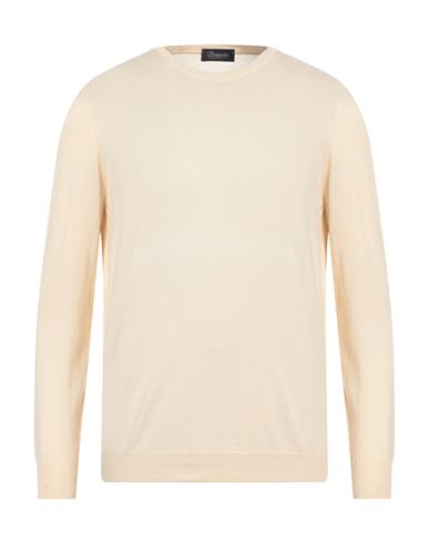 Drumohr Man Sweater Cream Size 42 Cotton, Cashmere In White