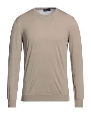 Drumohr Man Sweater Beige Size 40 Cotton, Cashmere