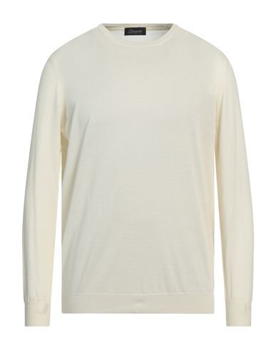 Drumohr Man Sweater Off White Size 42 Cotton, Cashmere