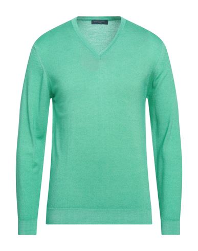 Daniele Fiesoli Man Sweater Green Size L Merino Wool