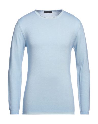 Daniele Fiesoli Man Sweater Sky Blue Size L Merino Wool