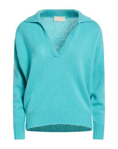 Drumohr Woman Sweater Turquoise Size L Cashmere In Green