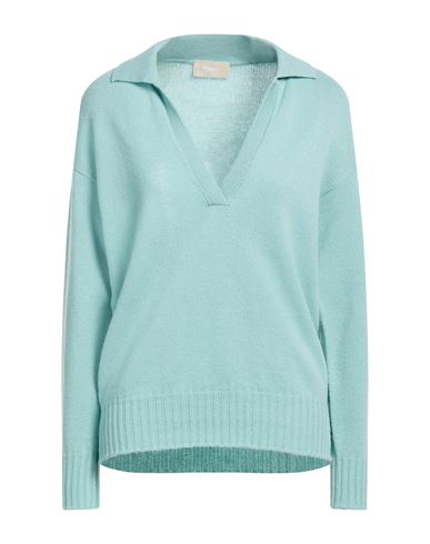 Drumohr Woman Sweater Turquoise Size M Merino Wool In Blue