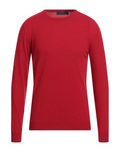 Grey Daniele Alessandrini Man Sweater Red Size 38 Wool, Cashmere