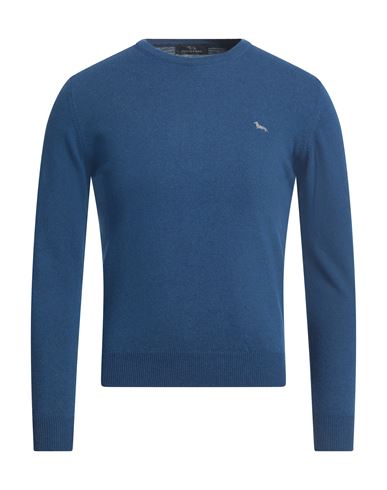 Harmont & Blaine Man Sweater Slate Blue Size S Polyamide, Wool, Viscose, Cashmere