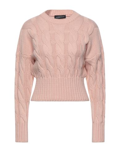 Vanessa Scott Woman Sweater Blush Size Onesize Acrylic In Pink