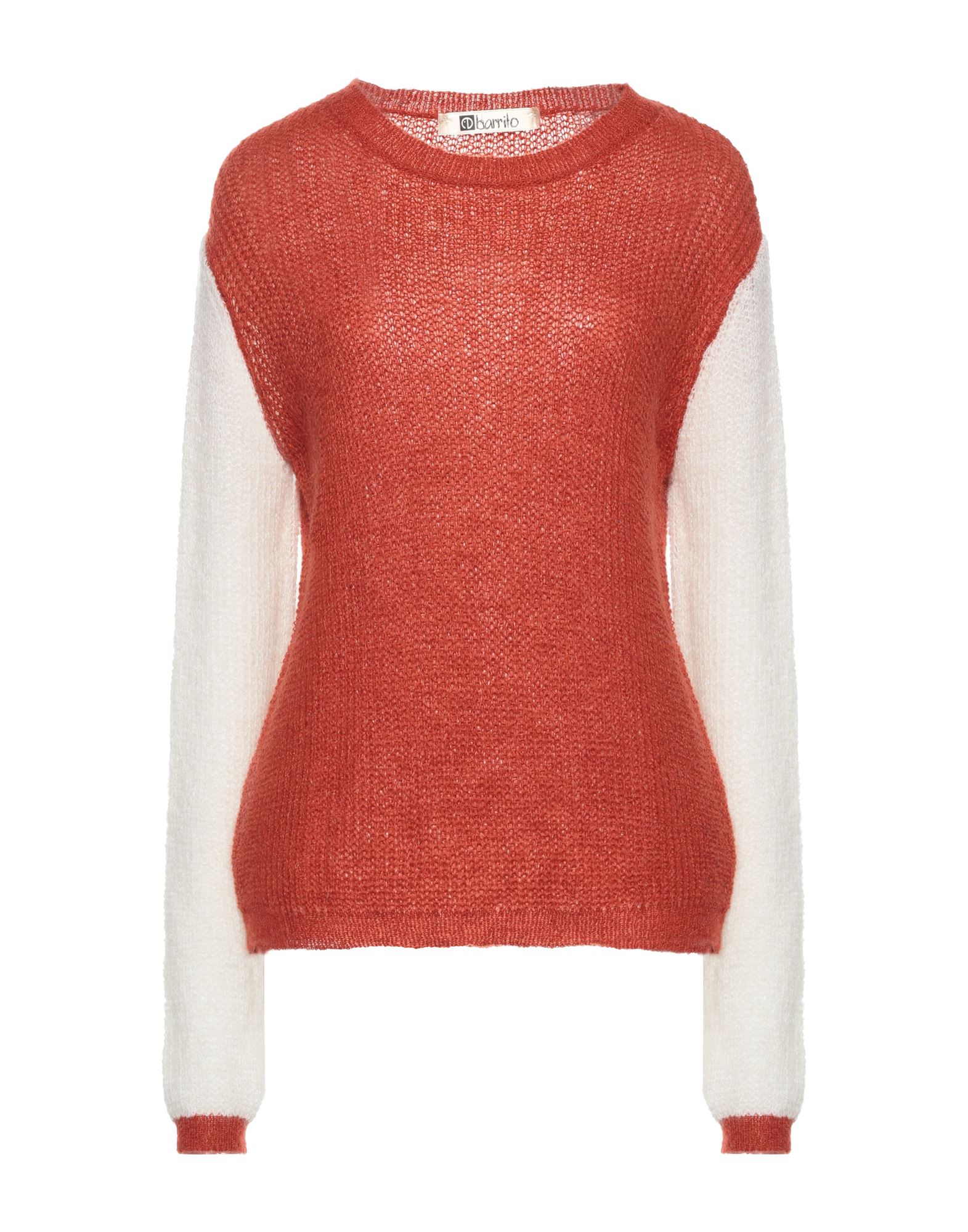 Shop Ebarrito Woman Sweater Brick Red Size Onesize Acrylic, Polyamide, Wool, Mohair Wool