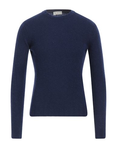 Shop Filippo De Laurentiis Man Sweater Blue Size 36 Merino Wool, Cashmere, Polyamide