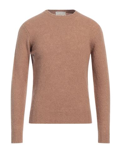 Shop Filippo De Laurentiis Man Sweater Light Brown Size 38 Merino Wool, Cashmere, Polyamide In Beige
