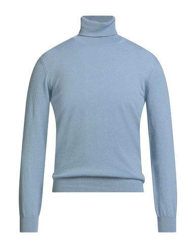 Filippo De Laurentiis Man Turtleneck Light Blue Size 36 Cashmere In Blue