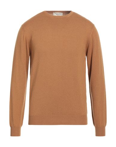Filippo De Laurentiis Man Sweater Camel Size 38 Cotton In Brown