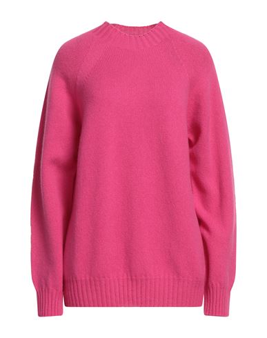 Shop Drumohr Woman Sweater Fuchsia Size Xl Lambswool In Pink