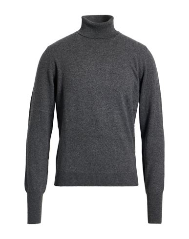 Drumohr Man Turtleneck Lead Size 44 Regenerated Cashmere, Recycled Wool In Gray