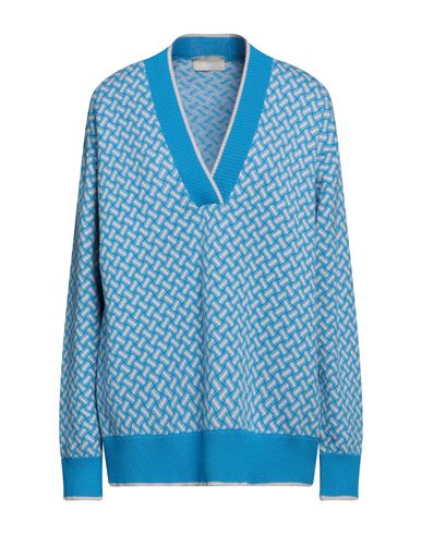 Drumohr Woman Sweater Azure Size M Cashmere In Blue
