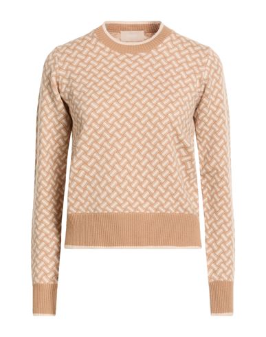 Drumohr Woman Sweater Camel Size Xl Cashmere In Brown