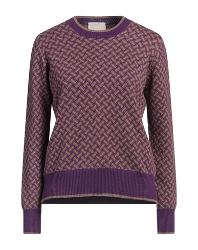 Drumohr Woman Sweater Purple Size L Cashmere In Purple