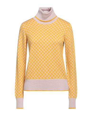 Drumohr Woman Turtleneck Yellow Size M Cashmere