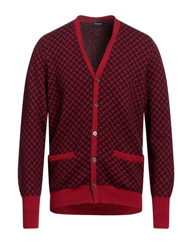 Drumohr Man Cardigan Brick Red Size 46 Cashmere
