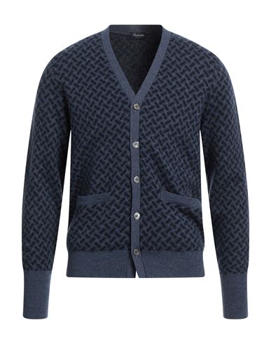 Drumohr Man Cardigan Blue Size 38 Cashmere