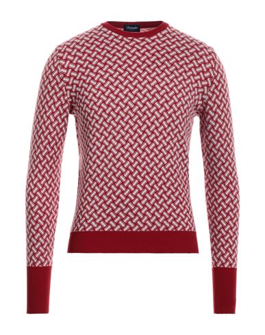 Drumohr Man Sweater Red Size 36 Cashmere