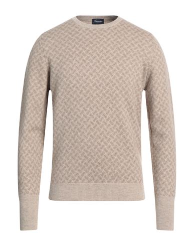 Drumohr Man Sweater Beige Size 44 Cashmere