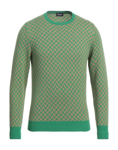 Drumohr Man Sweater Green Size 46 Cashmere