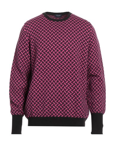 Drumohr Man Sweater Fuchsia Size 46 Cashmere In Pink