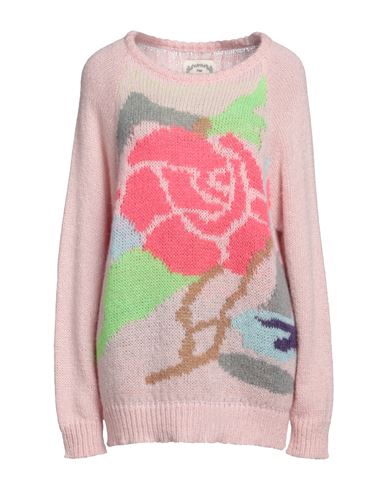 Pink Memories Woman Sweater Light Pink Size 6 Acrylic, Mohair Wool, Polyamide, Wool In Pink
