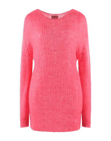 Pink Memories Woman Sweater Coral Size 10 Acrylic, Mohair Wool, Polyamide, Wool In Red