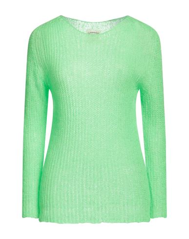 Pink Memories Woman Sweater Green Size 10 Acrylic, Mohair Wool, Polyamide, Wool