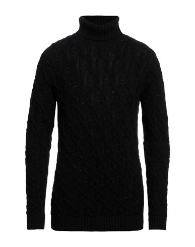Paolo Pecora Man Turtleneck Black Size L Virgin Wool