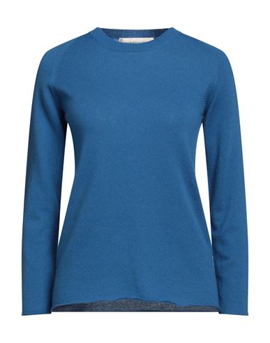 Lamberto Losani Woman Sweater Blue Size 6 Cashmere