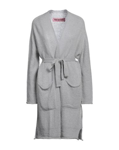 Pink Memories Woman Cardigan Light Grey Size 8 Acrylic, Mohair Wool, Polyamide, Wool