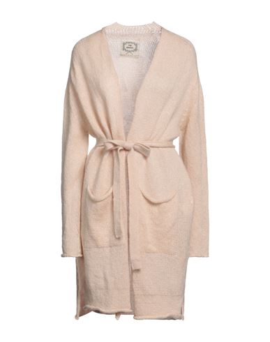 Pink Memories Woman Cardigan Beige Size 10 Acrylic, Mohair Wool, Polyamide, Wool