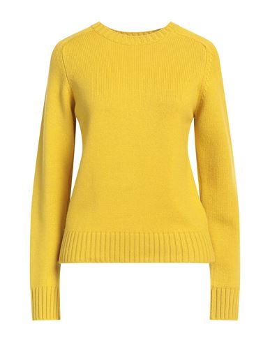 Shop Lamberto Losani Woman Sweater Mustard Size 8 Virgin Wool, Cashmere, Silk In Yellow