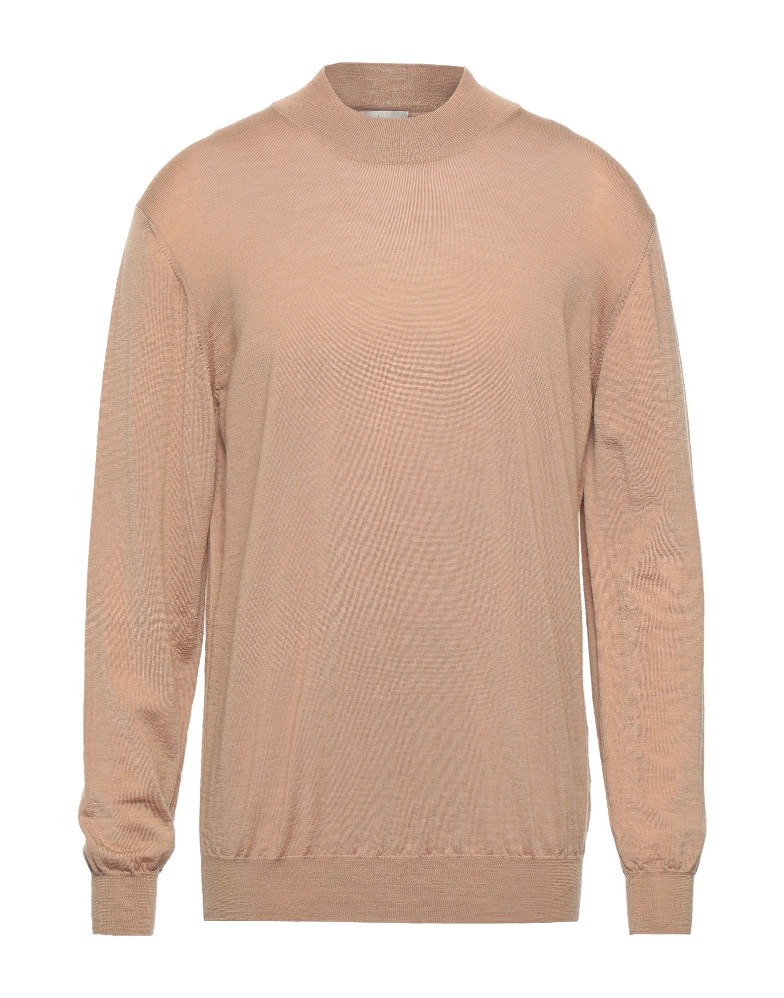 Shop Altea Man Turtleneck Beige Size Xxl Virgin Wool