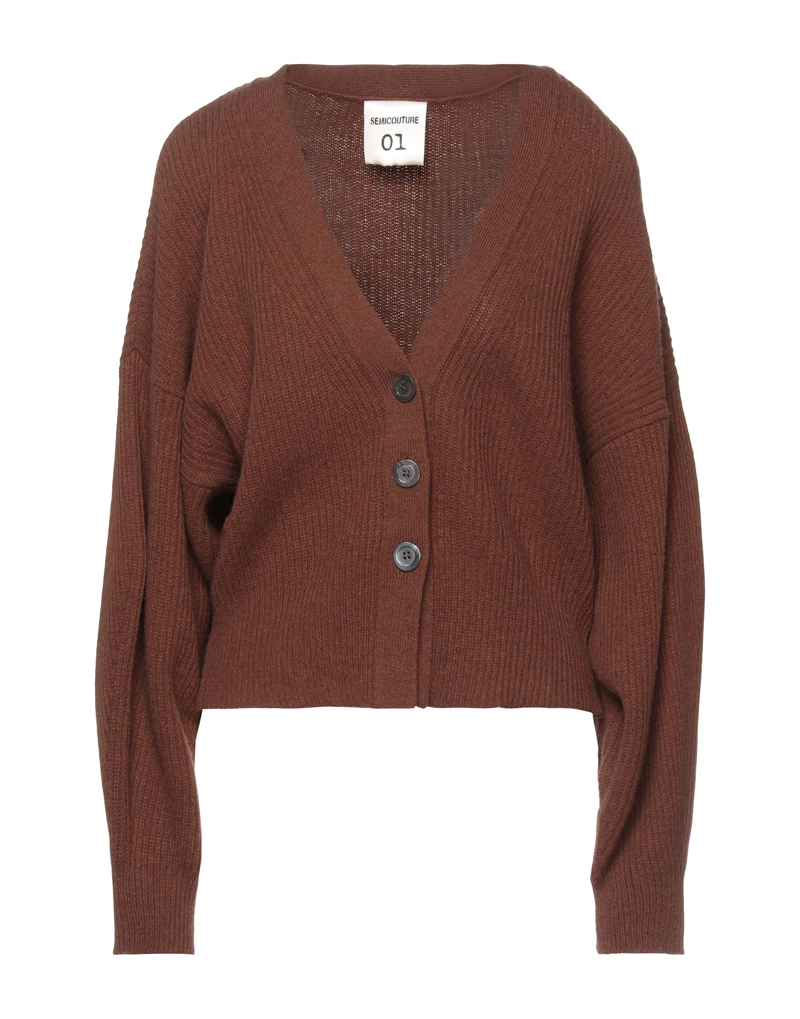 Semicouture Cardigans In Brown