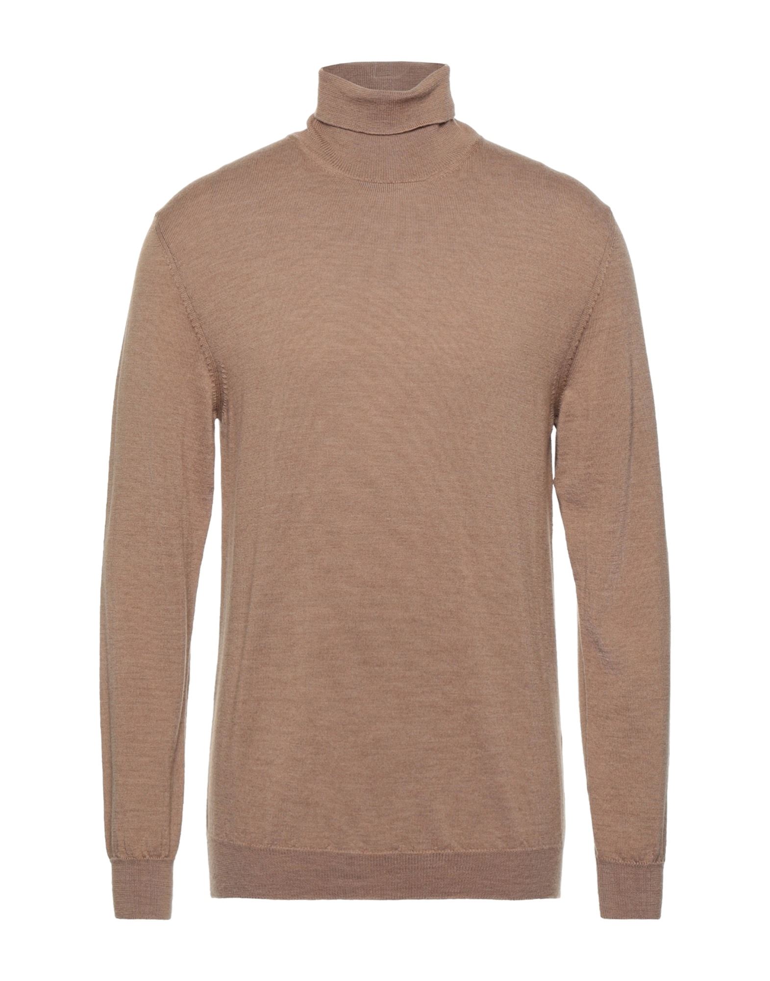 Grey Daniele Alessandrini Turtlenecks In Camel