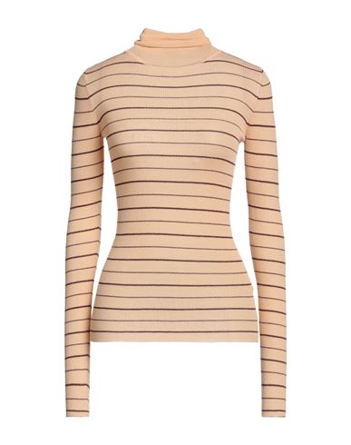 Alysi Woman Turtleneck Beige Size S Wool, Metal