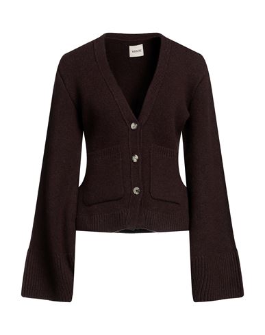 Khaite Woman Cardigan Dark Brown Size Xs Cashmere