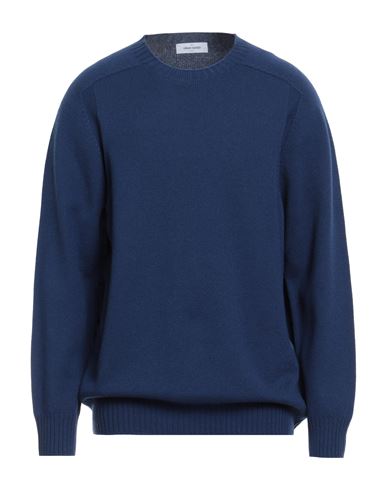 Gran Sasso Man Sweater Bright Blue Size 46 Virgin Wool In Blue