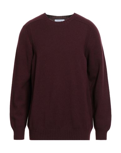 Gran Sasso Man Sweater Burgundy Size 44 Virgin Wool In Burgundy