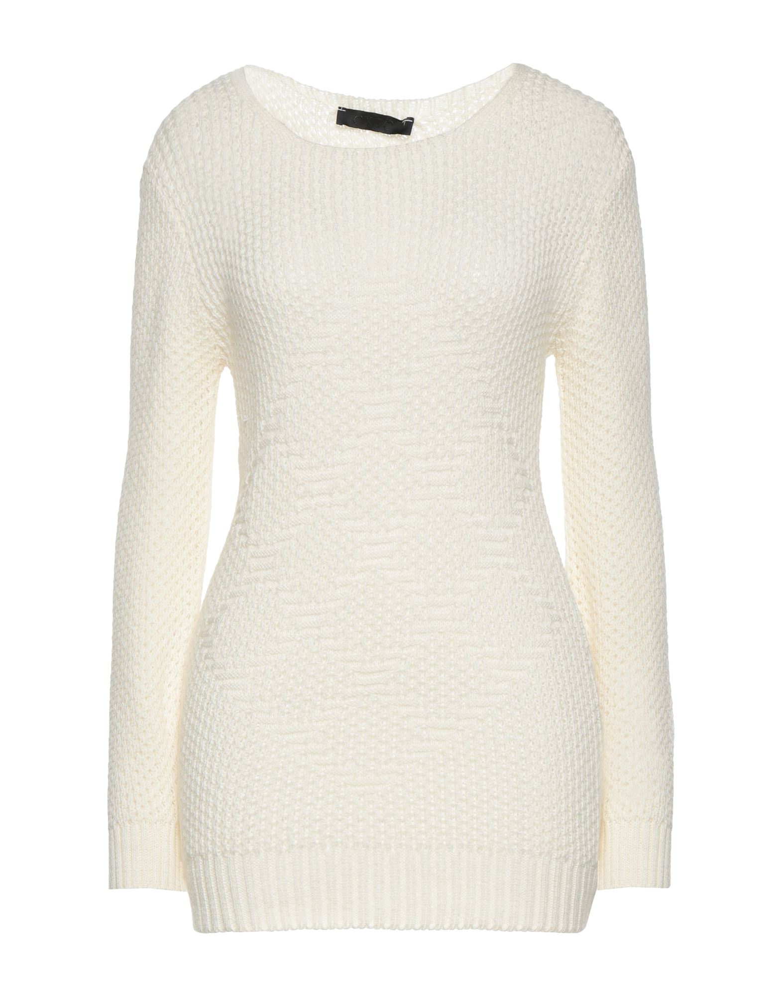 Exte Woman Sweater Ivory Size L/xl Acrylic, Wool In White