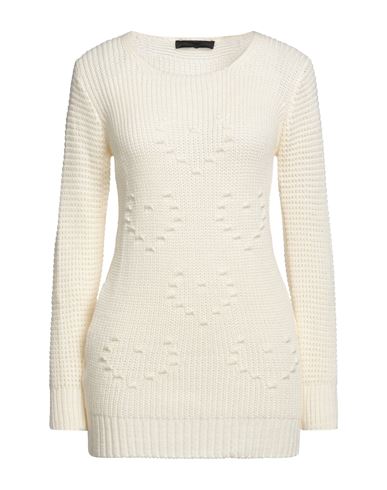 Exte Woman Sweater Cream Size S/m Acrylic, Wool In White