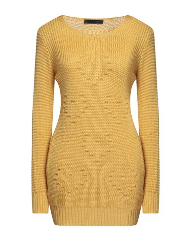 Exte Woman Sweater Mustard Size L/xl Acrylic, Wool In Yellow
