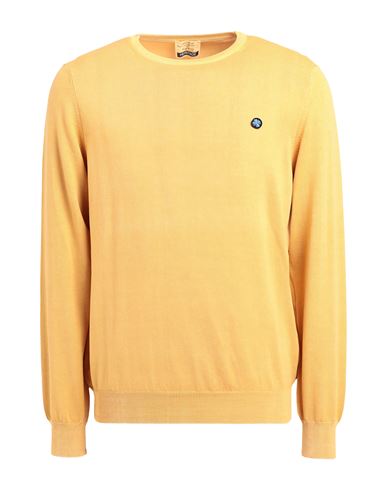 Heritage Man Sweater Ocher Size 40 Cotton In Yellow