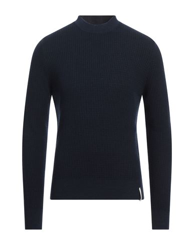 Brooksfield Man Sweater Midnight Blue Size 48 Wool, Cotton, Polyamide In Blue