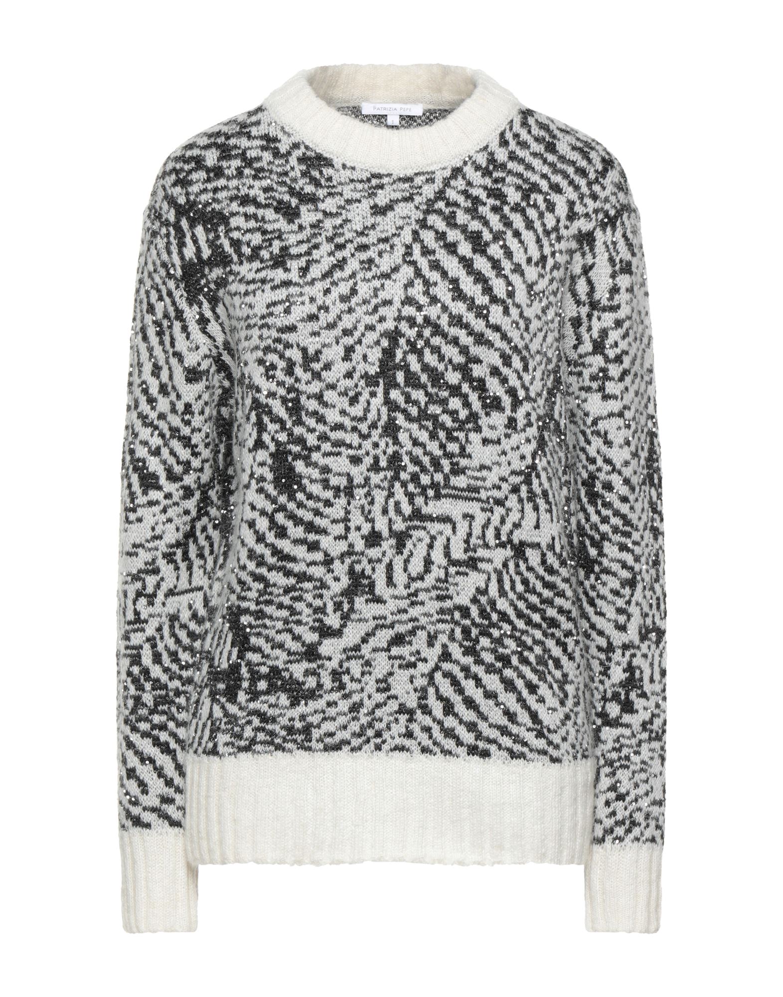 PATRIZIA PEPE PATRIZIA PEPE WOMAN SWEATER IVORY SIZE 2 POLYAMIDE, ACRYLIC, MOHAIR WOOL, POLYESTER